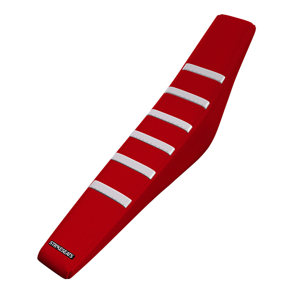 Gas Gas MC125/MC250F/MC450F/EC250/EC300 24-25 WHITE/RED/RED Gripper Ribbed Seat Cover