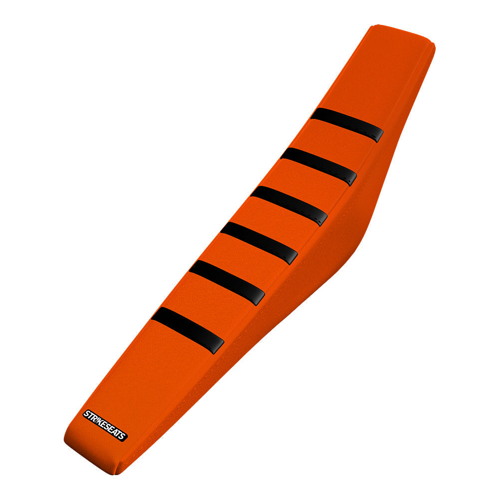 KTM 50SX 2024 BLACK/ORANGE/ORANGE Gripper Ribbed Seat Cover-thumbmail-1