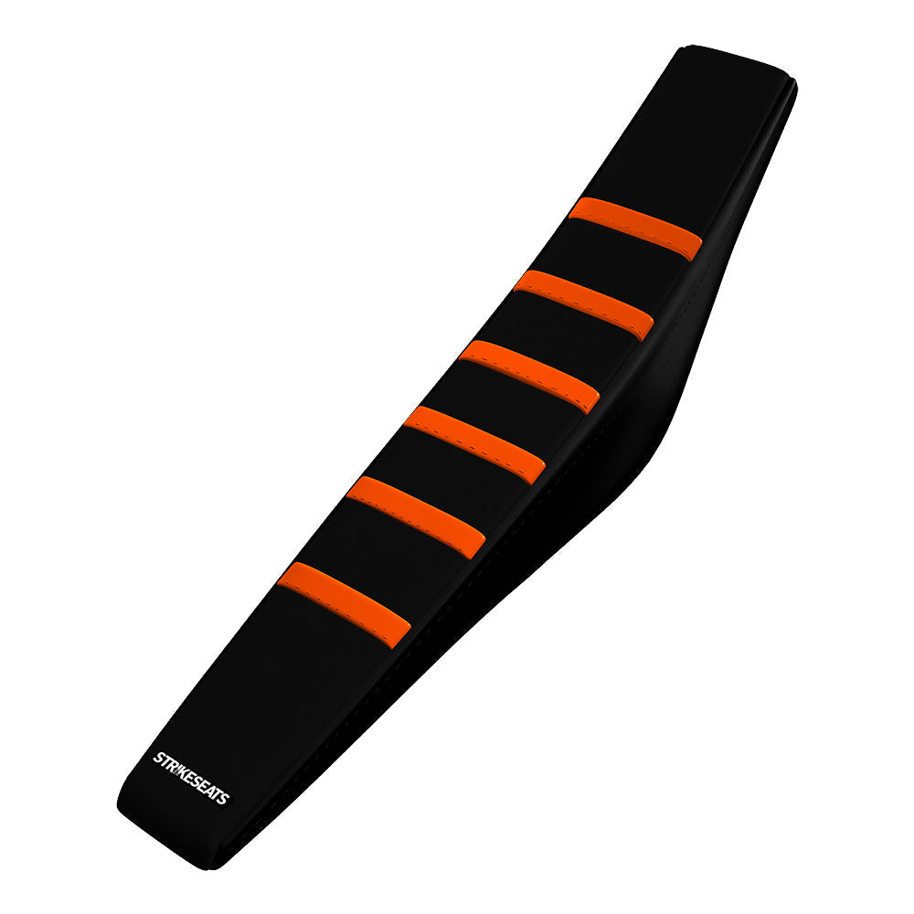 KTM 85SX 18-23 ORANGE/BLACK/BLACK Gripper Ribbed Seat Cover-thumbmail-1