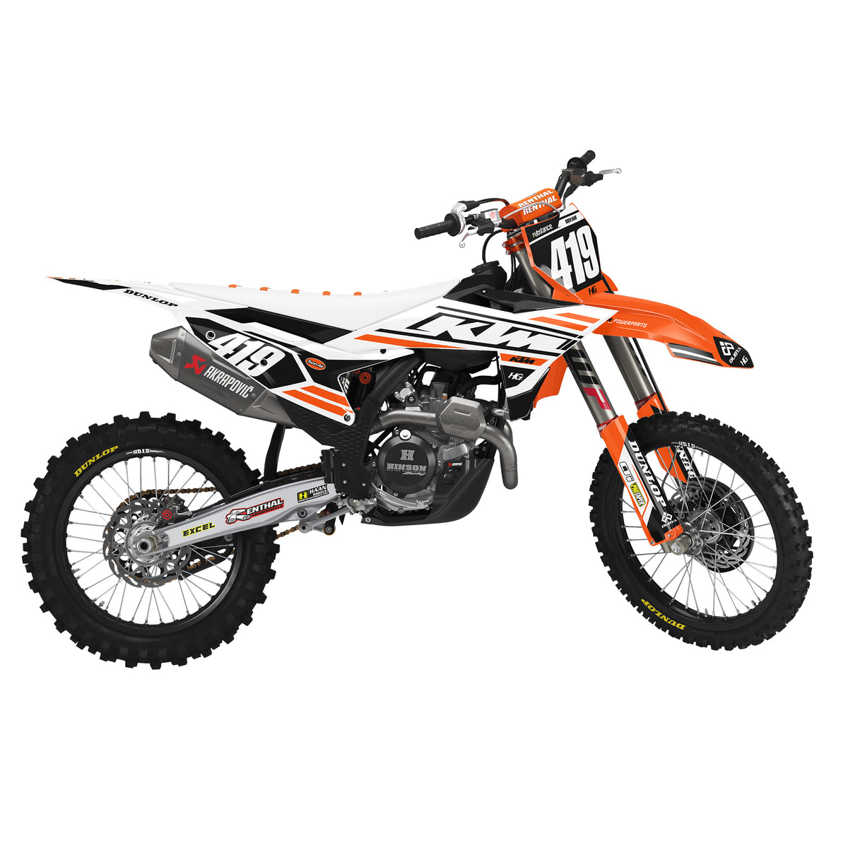 KTM STRIKE WHITE KIT (ALL YEARS)