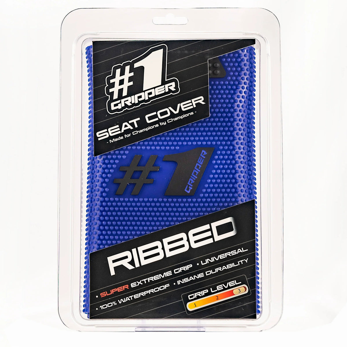 RIBBED Seat Cover - Blue/Black-thumbmail-2