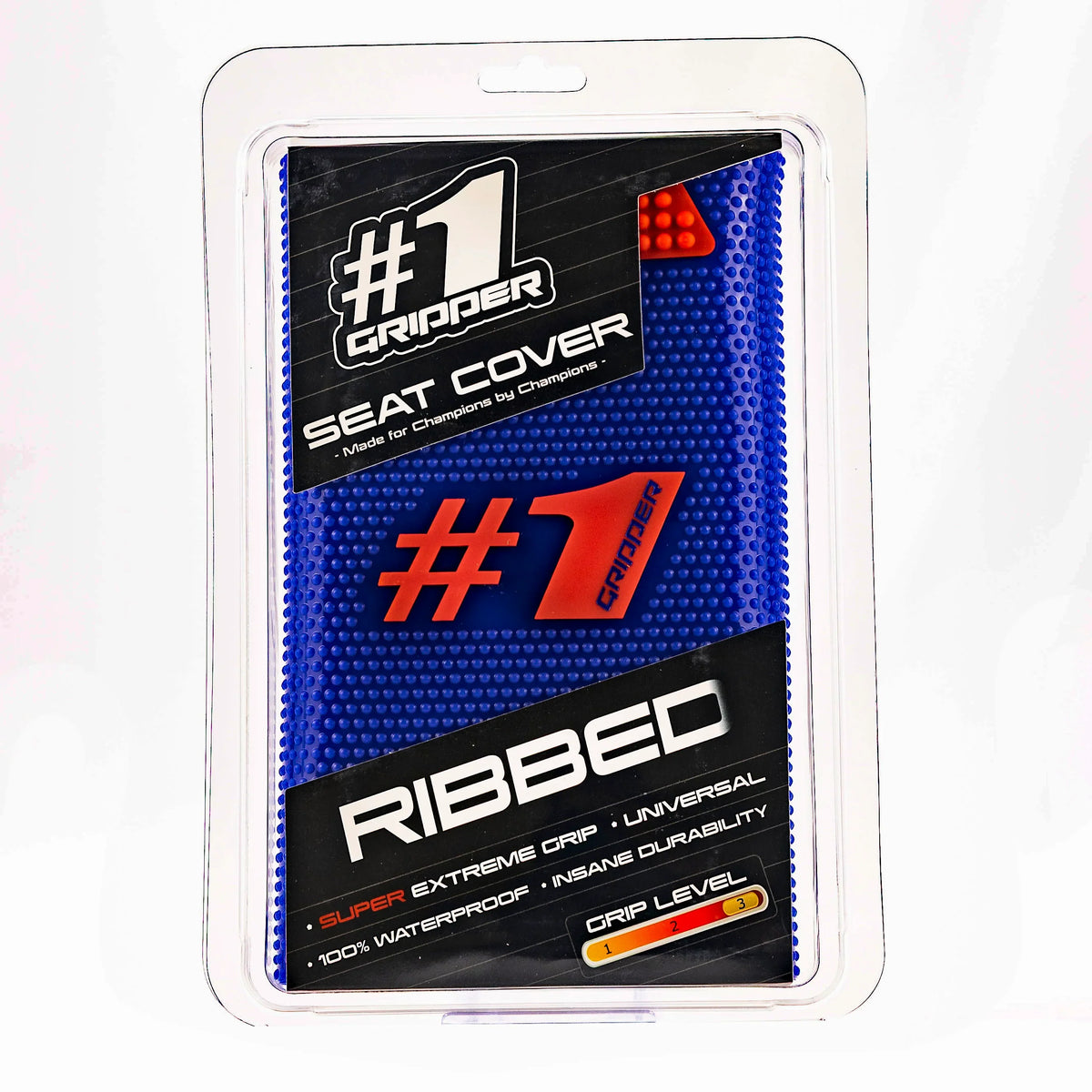 1Gripper RIBBED Seat Cover - Blue/Red-thumbmail-2