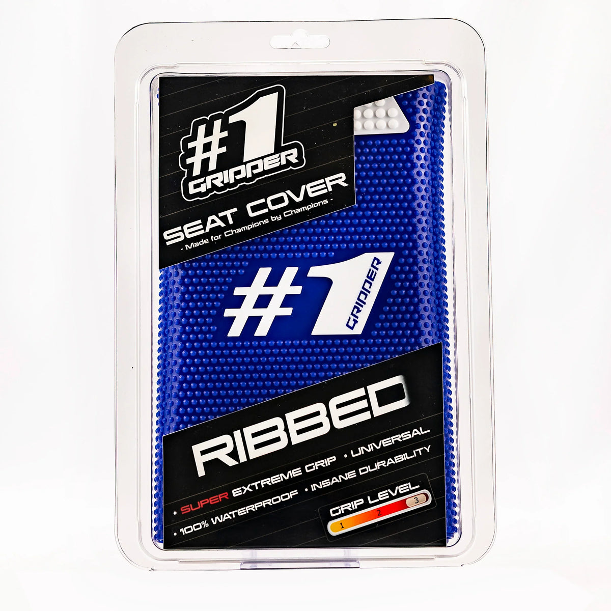 RIBBED Seat Cover - Blue/White-thumbmail-2