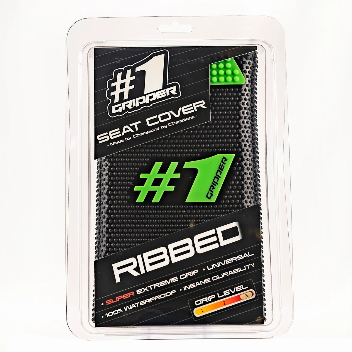 RIBBED Seat Cover - Black/Green-thumbmail-2