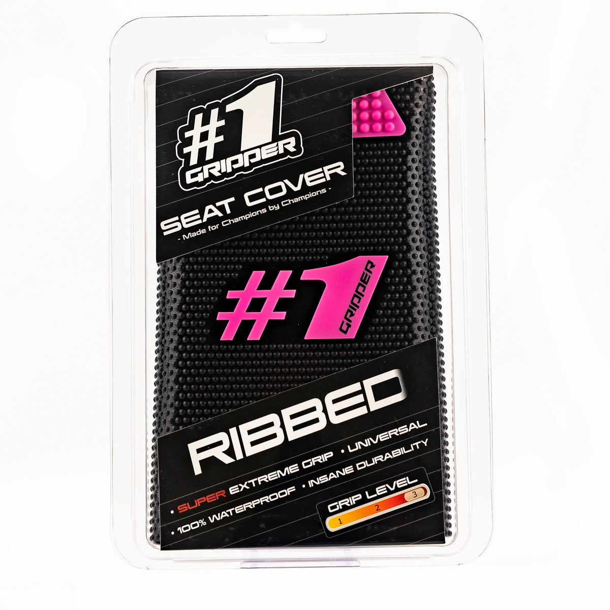 RIBBED Seat Cover - Black/Pink-thumbmail-2