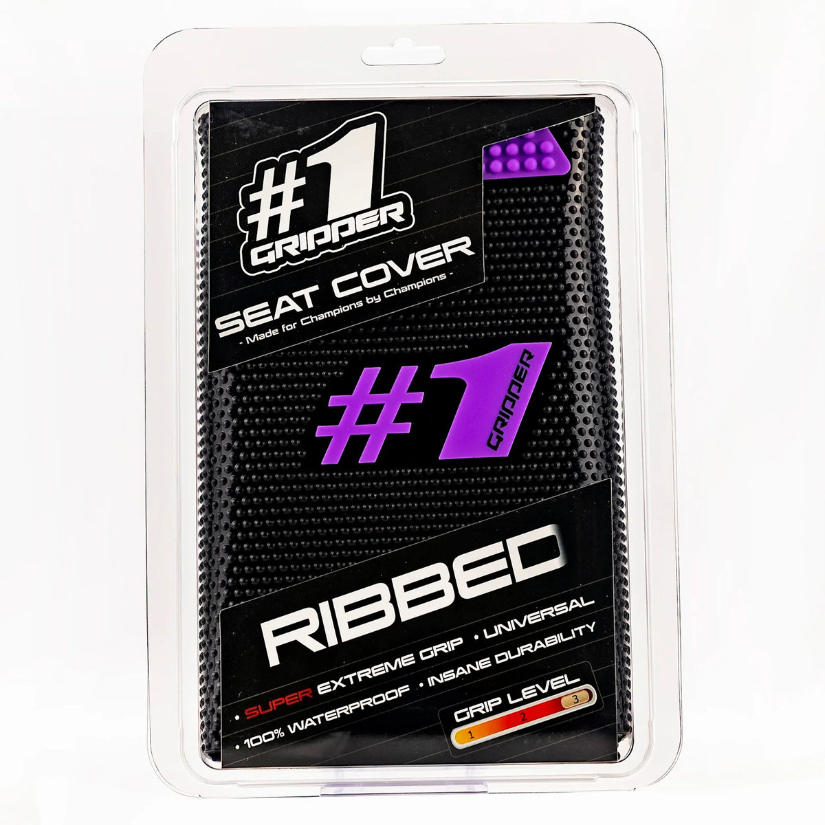 1Gripper RIBBED Seat Cover - Black/Purple-thumbmail-2