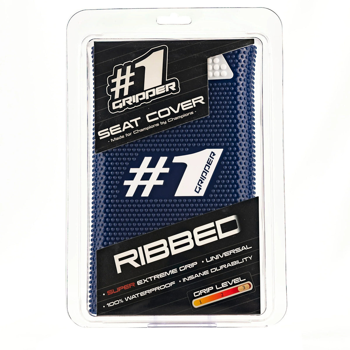 RIBBED Seat Cover - Dark Blue/White-thumbmail-2