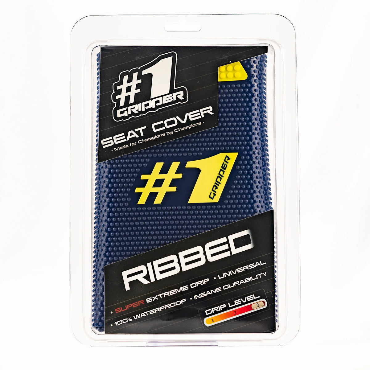1Gripper RIBBED Seat Cover - Dark Blue/Yellow-thumbmail-2