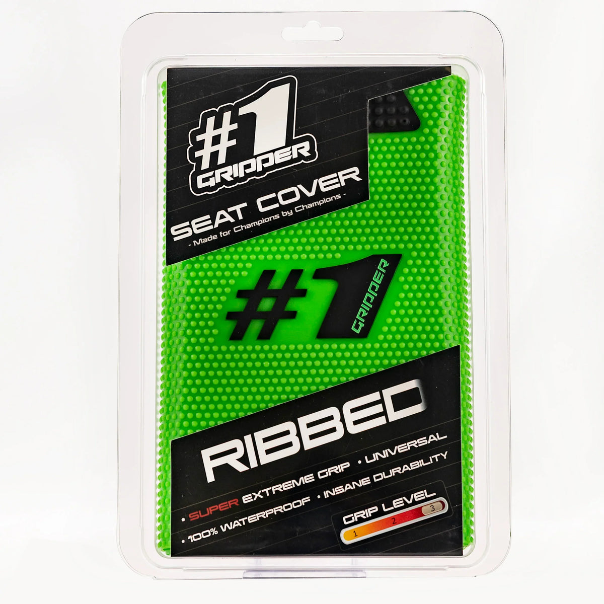 RIBBED Seat Cover - Green/Black-thumbmail-2