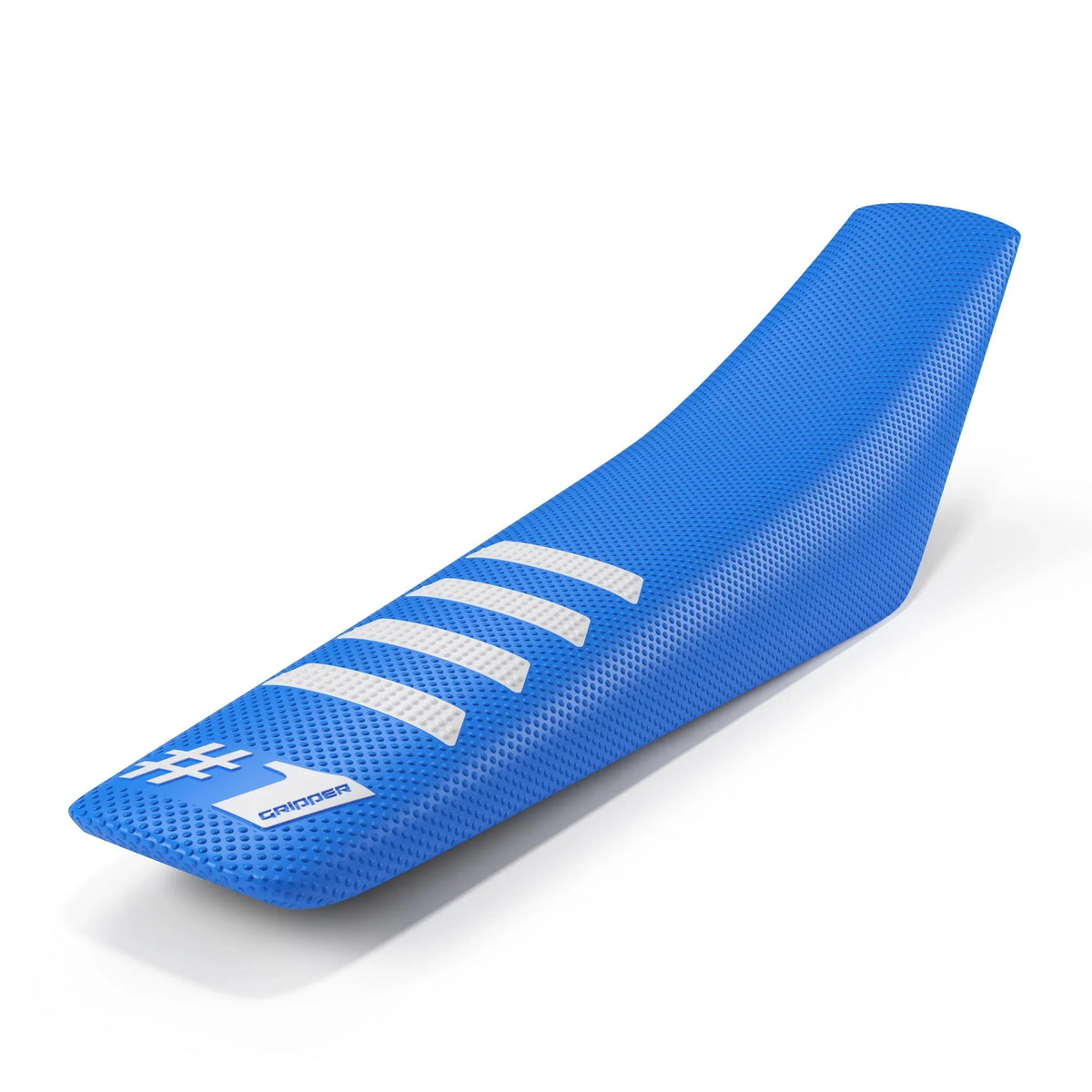 1Gripper RIBBED Seat Cover - Light Blue/White