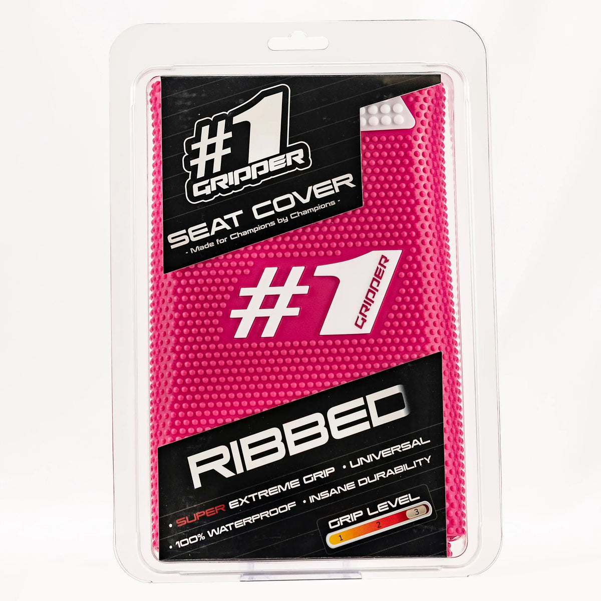 1Gripper RIBBED Seat Cover - Pink/White-thumbmail-2