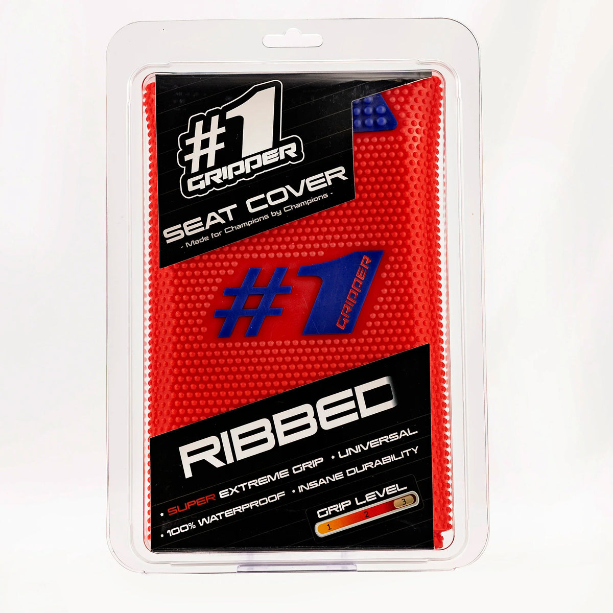 1Gripper RIBBED Seat Cover - Red/Blue-thumbmail-2