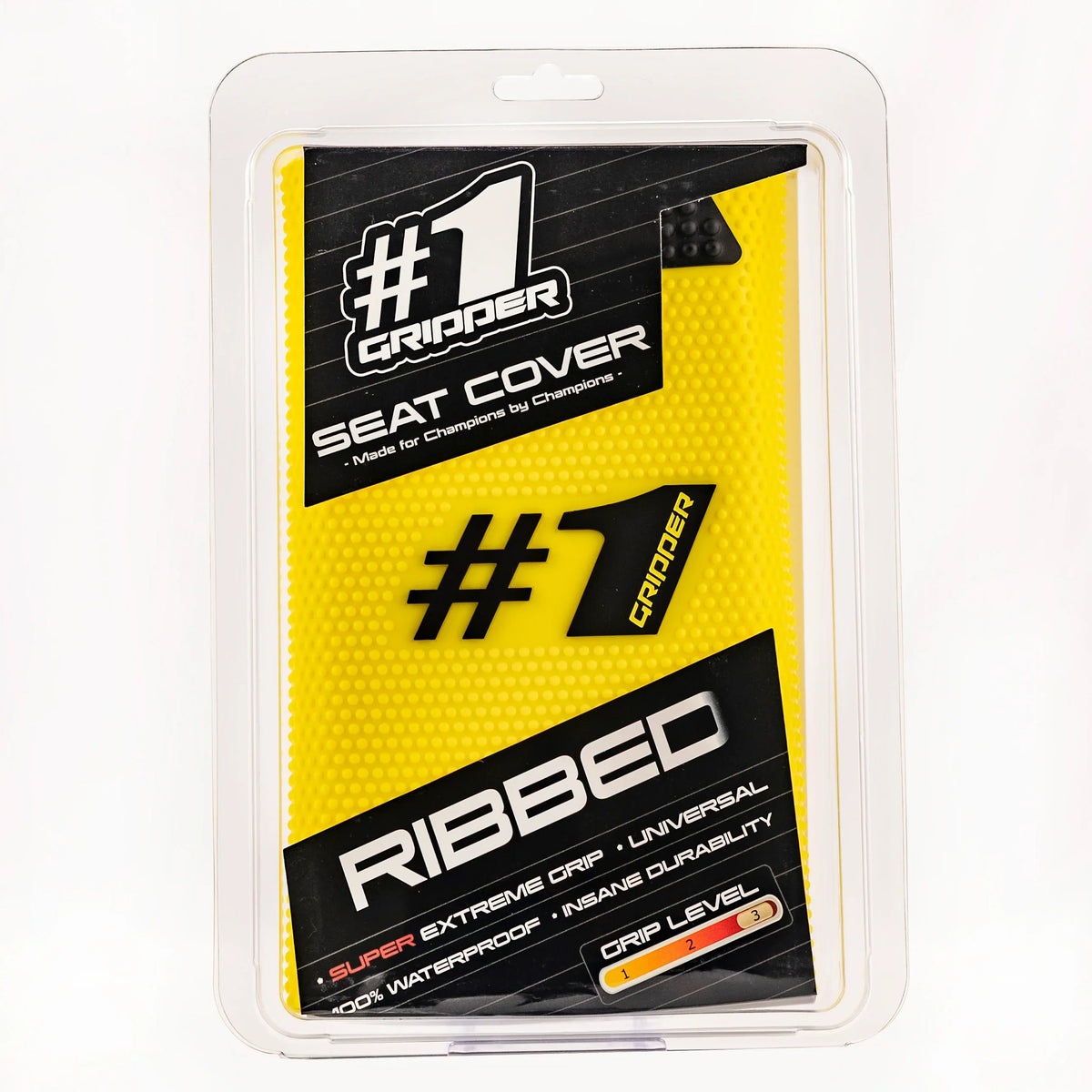 RIBBED Seat Cover - Yellow/Black-thumbmail-2