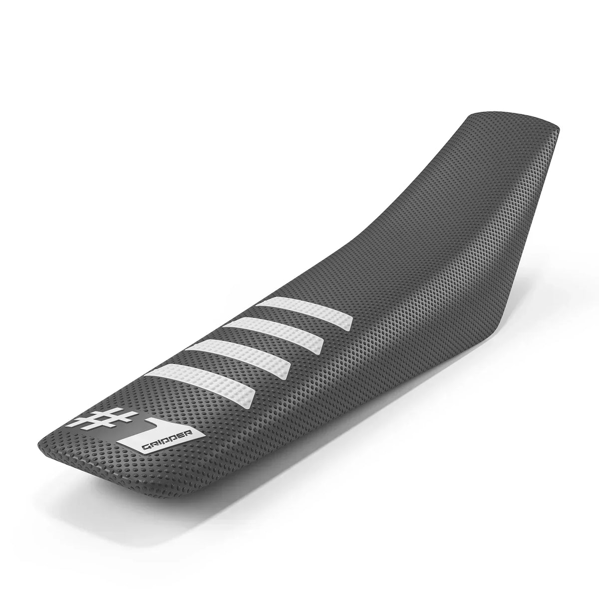 1Gripper RIBBED Seat Cover - Dark Grey/White
