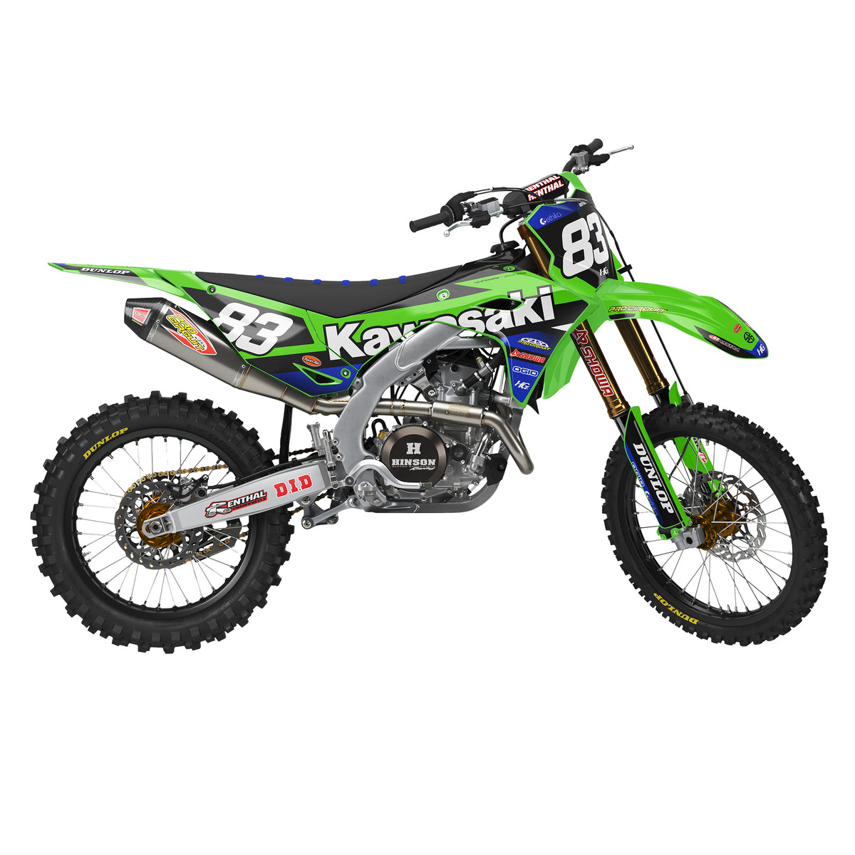 KAWASAKI PUSH BLUE KIT (ALL YEARS)