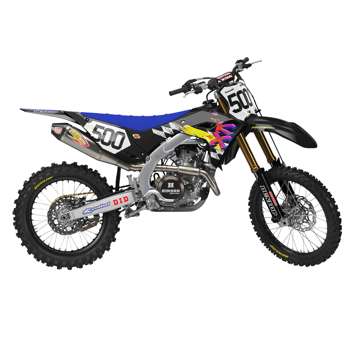 KAWASAKI THROWBACK BLACK KIT (ALL YEARS)