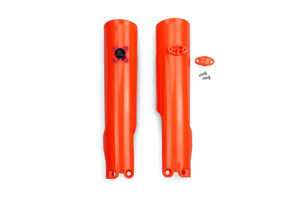 KTM SX-F Fork Slider Protectors + Quick Starter - Neon Orange - KT05015#FFLU