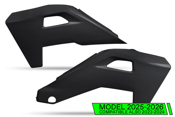 Husqvarna TC Radiator Covers - Black - HU04325#001