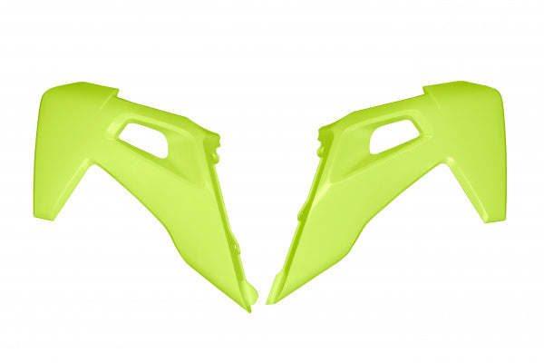 Husqvarna TE Radiator Covers - Neon Yellow - HU03390#DFLU
