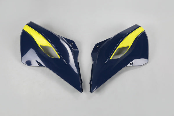 Husqvarna FC Radiator Covers - Blue-Yellow - HU03353#087