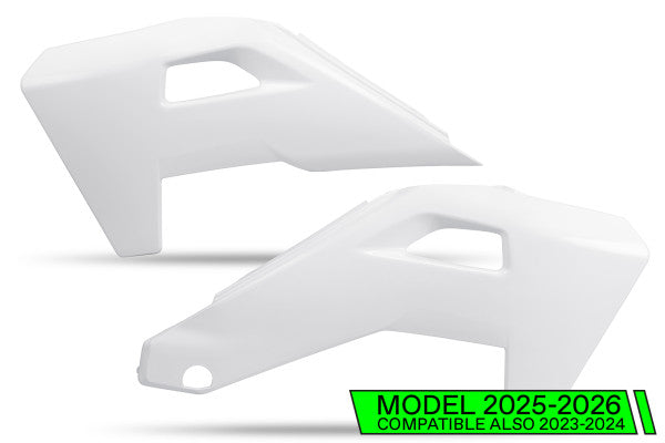 Husqvarna FC Radiator Covers - White 20-26 - HU04325#040